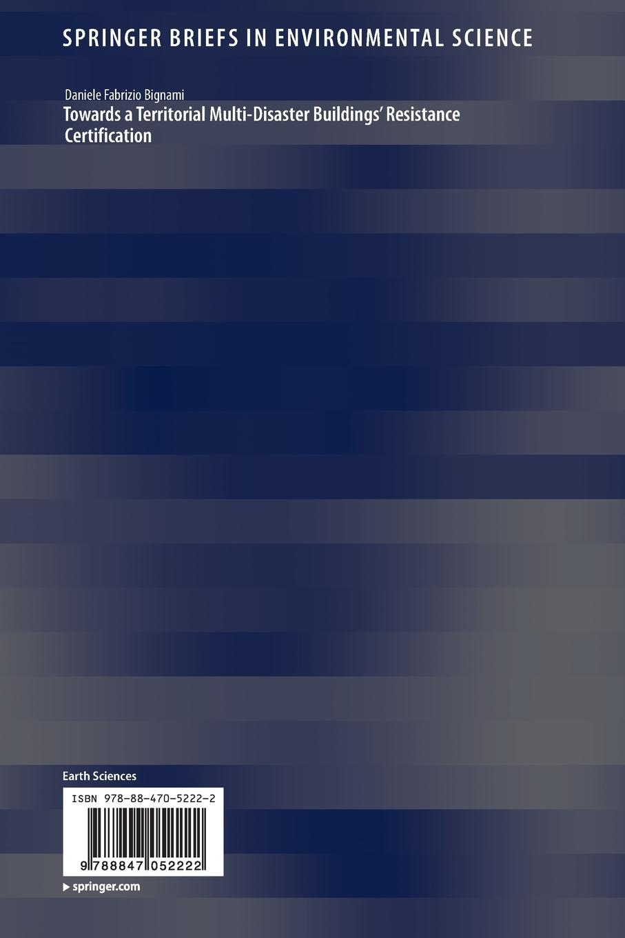 Rückseitencover Towards a Territorial Multi-Disaster Buildings' Resistance Certification