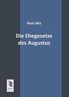 Vorderes Coverbild Die Ehegesetze des Augustus