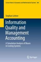 Vorderes Coverbild Information Quality and Management Accounting