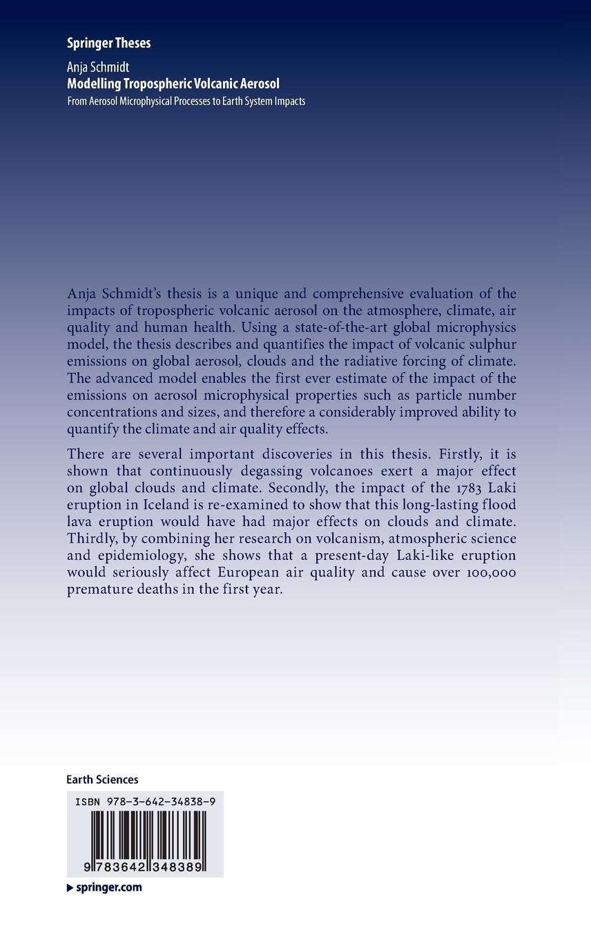 Rückseitencover Modelling Tropospheric Volcanic Aerosol