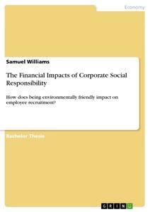 Vorderes Coverbild The Financial Impacts of Corporate Social Responsibility