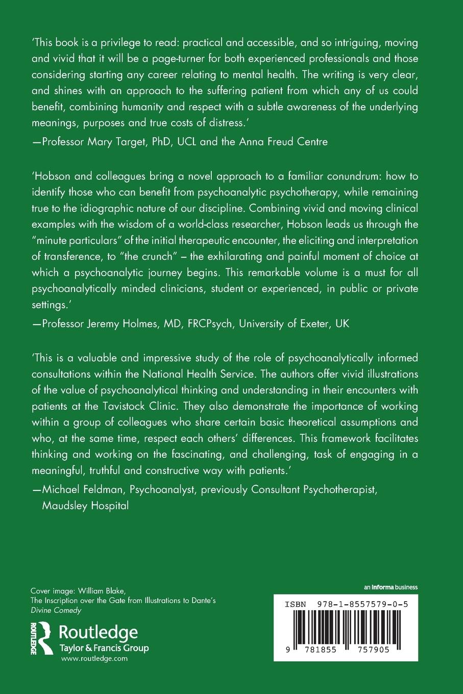 Rückseitencover Consultations in Dynamic Psychotherapy