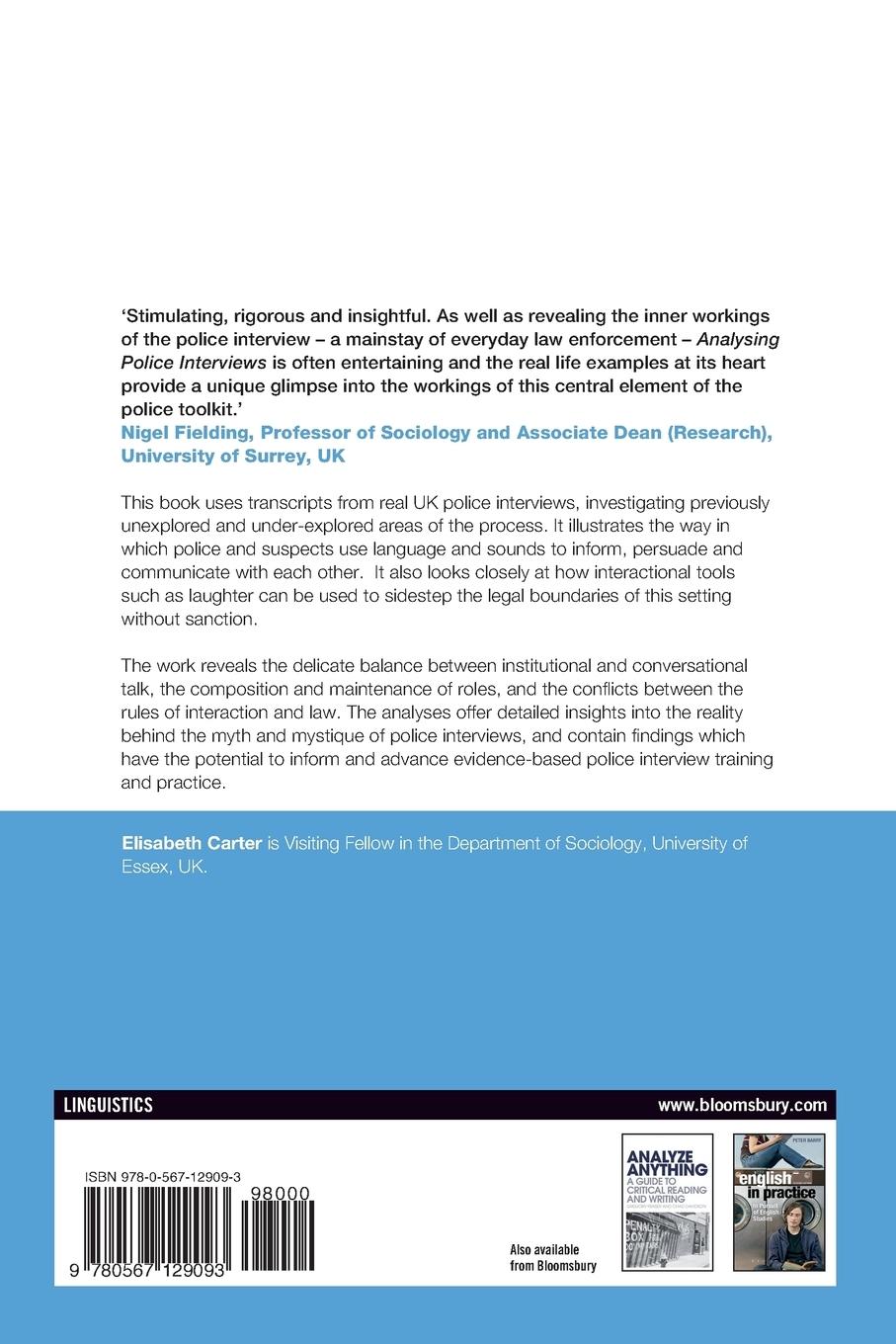 Rückseitencover Analysing Police Interviews