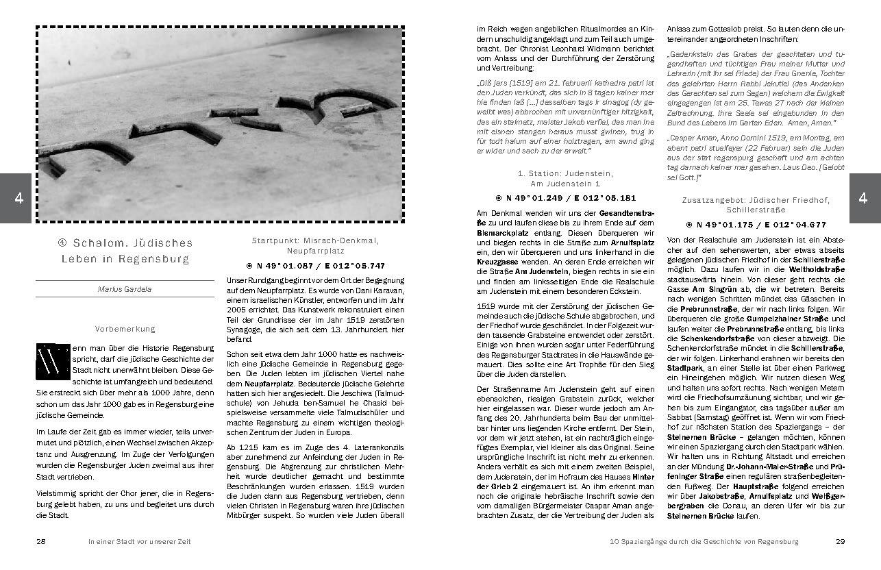 Beispielinhalt (Bild) In einer Stadt vor unserer Zeit - 10 Spaziergänge durch die Geschichte von Regensburg