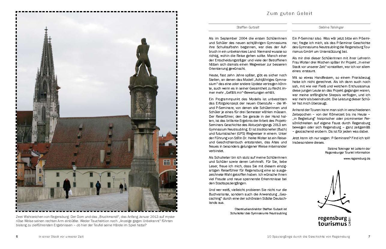 Beispielinhalt (Bild) In einer Stadt vor unserer Zeit - 10 Spaziergänge durch die Geschichte von Regensburg