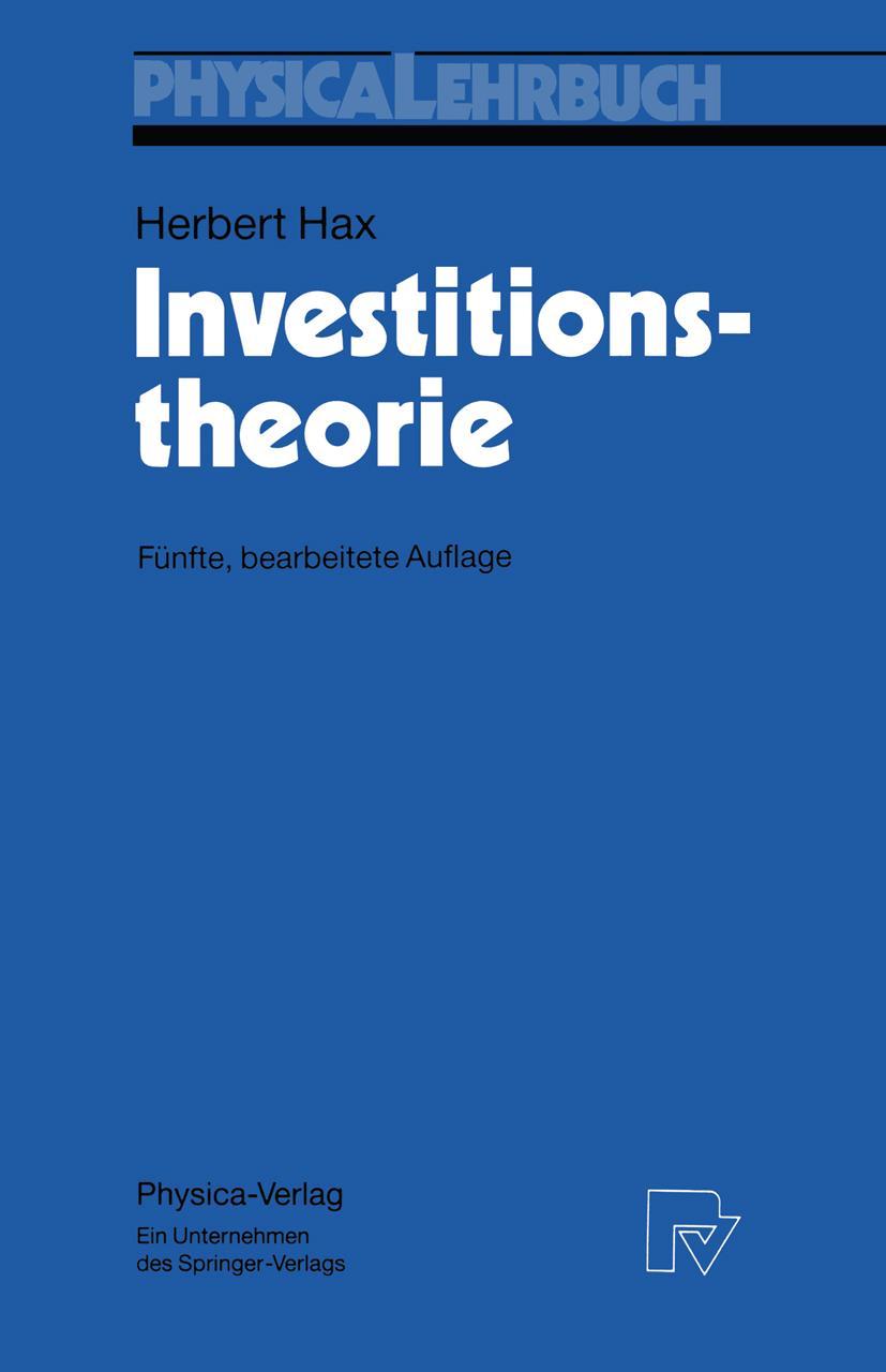 Vorderes Coverbild Investitionstheorie