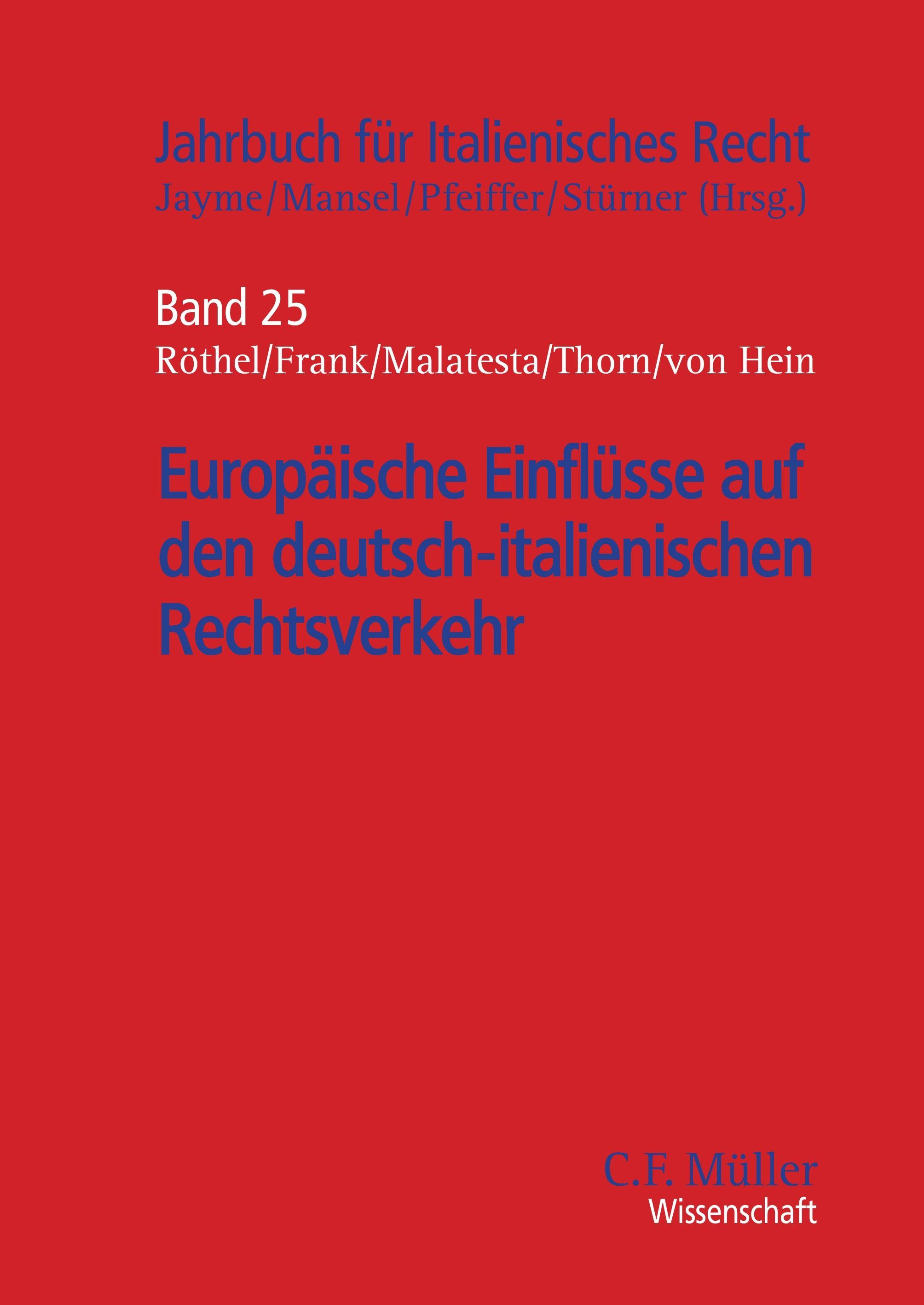Vorderes Coverbild Europäische Einflüsse auf den deutsch-italienischen Rechtsverkehr
