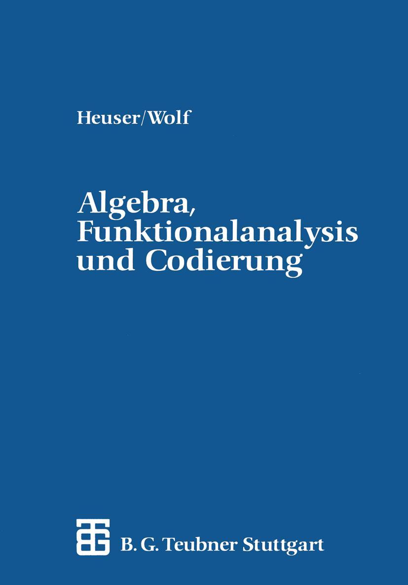 Vorderes Coverbild Algebra, Funktionalanalysis und Codierung