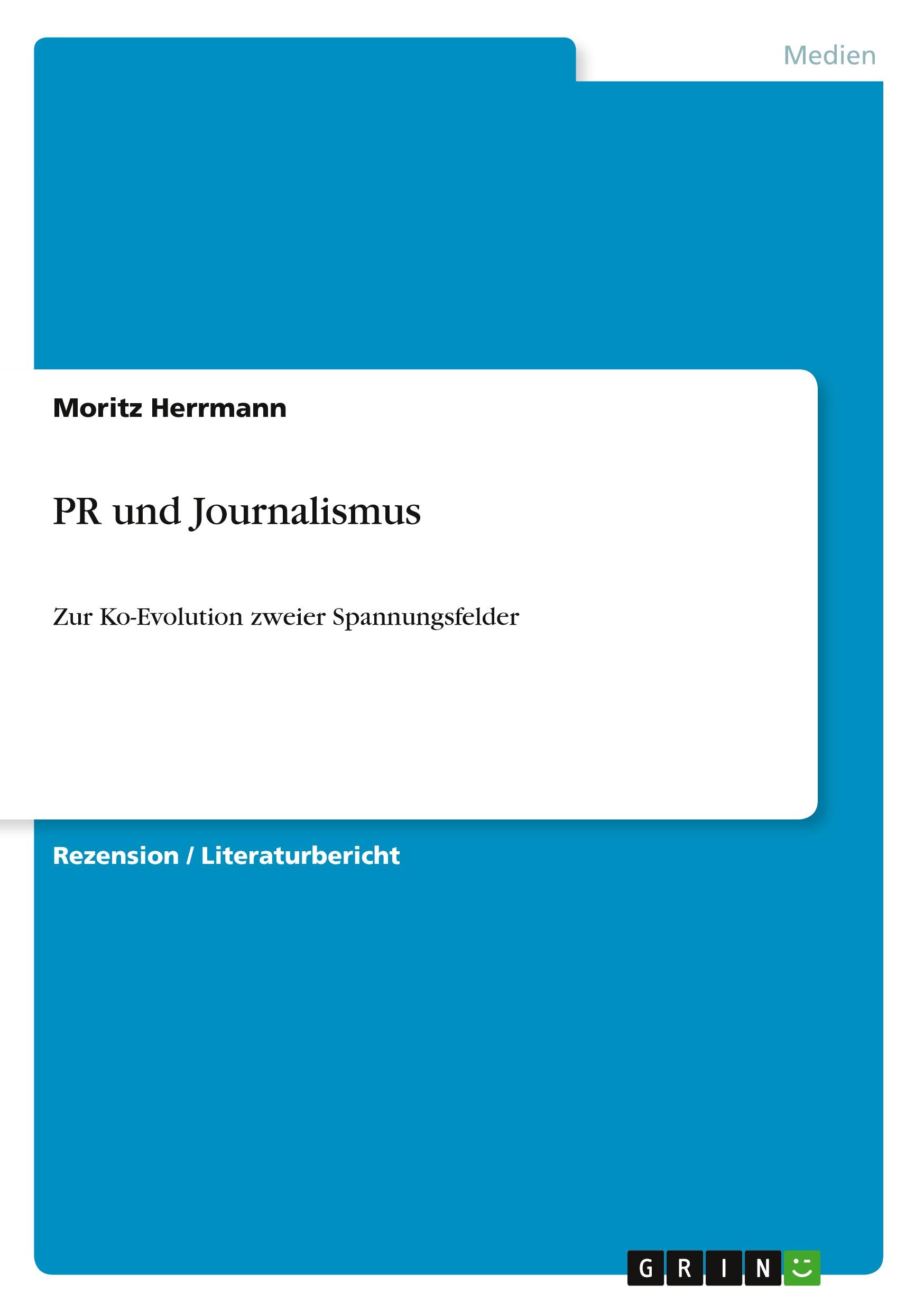 Vorderes Coverbild PR und Journalismus