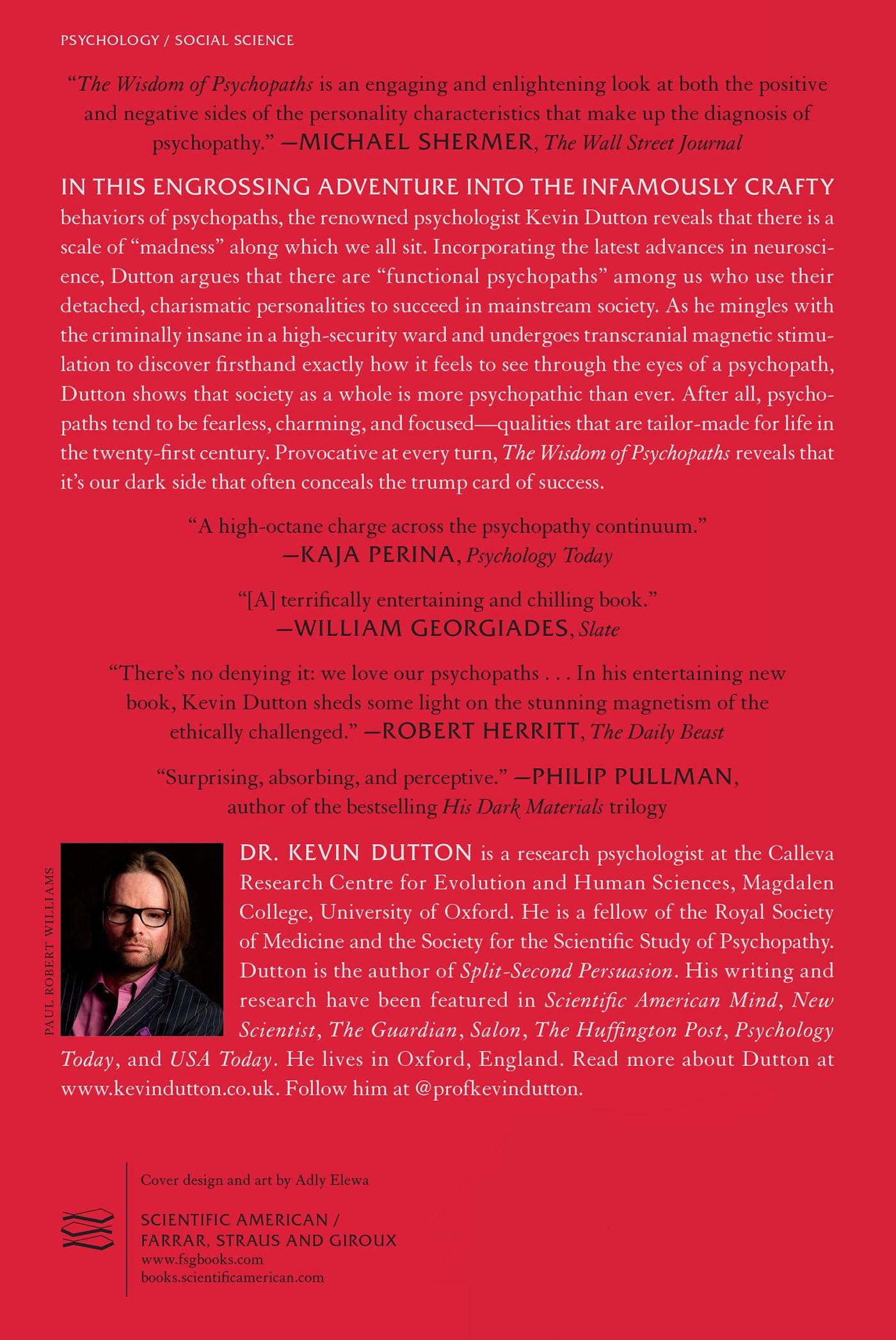 Rückseitencover The Wisdom of Psychopaths