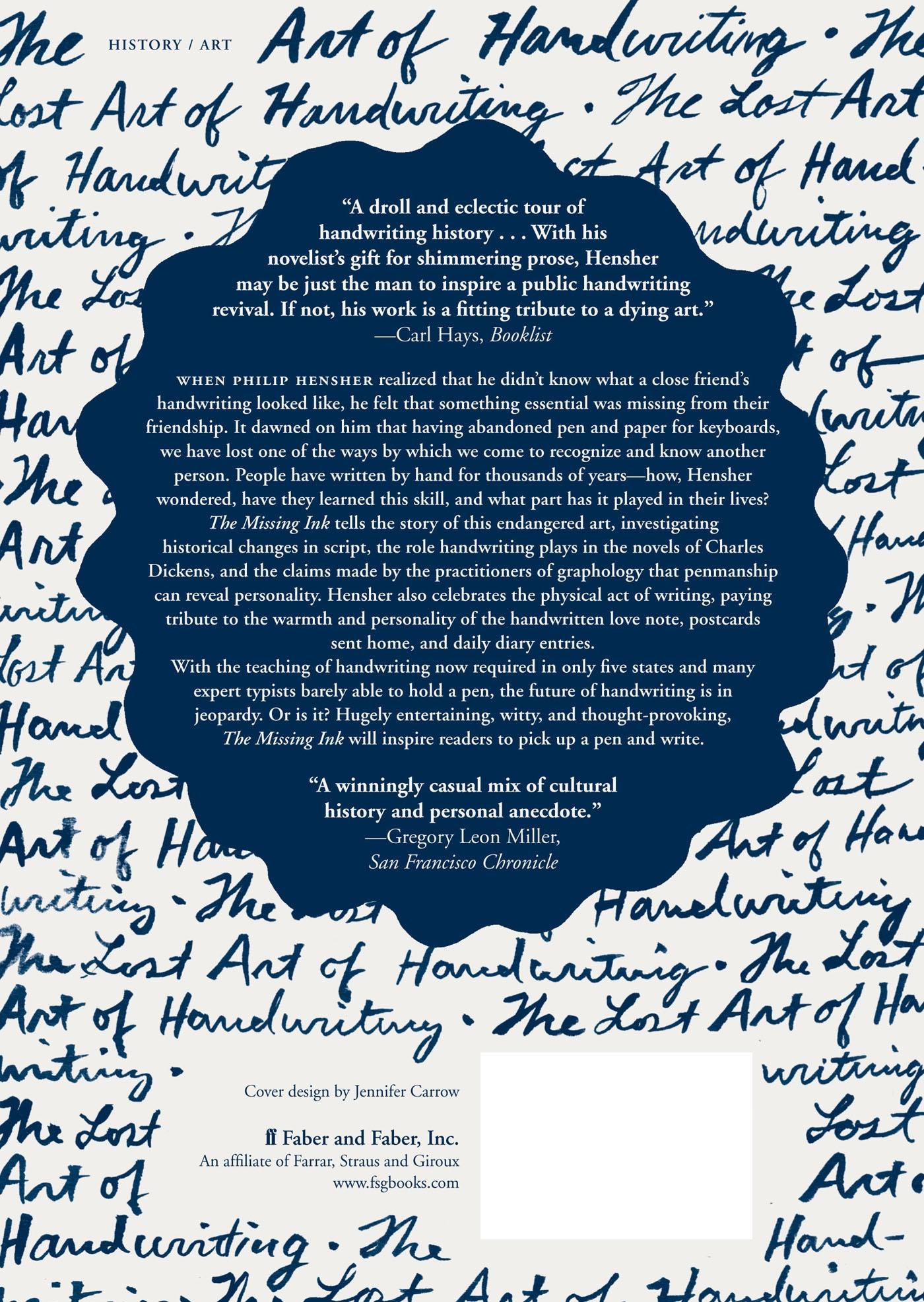 Rückseitencover The Missing Ink