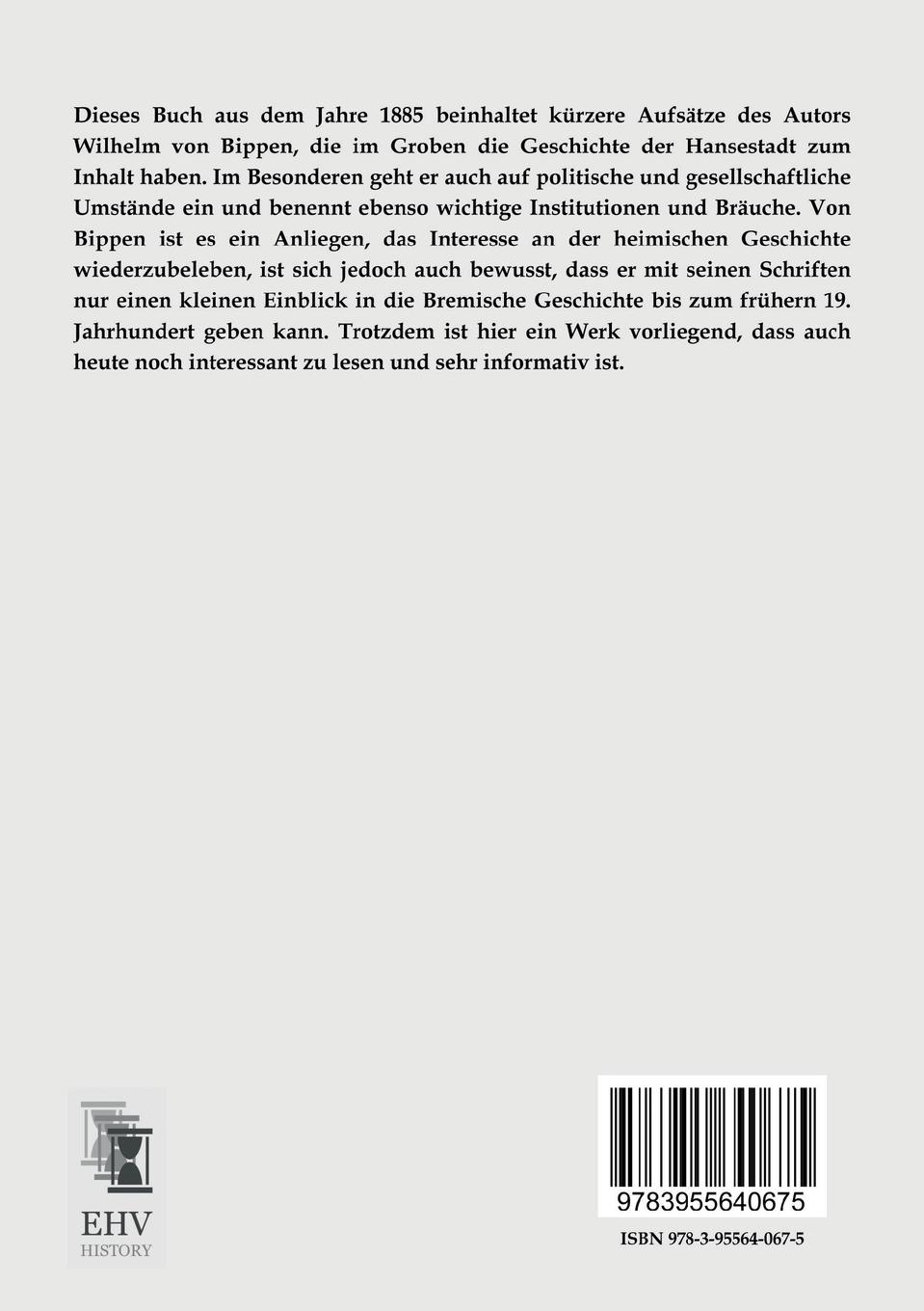 Rückseitencover Aus Bremens Vorzeit