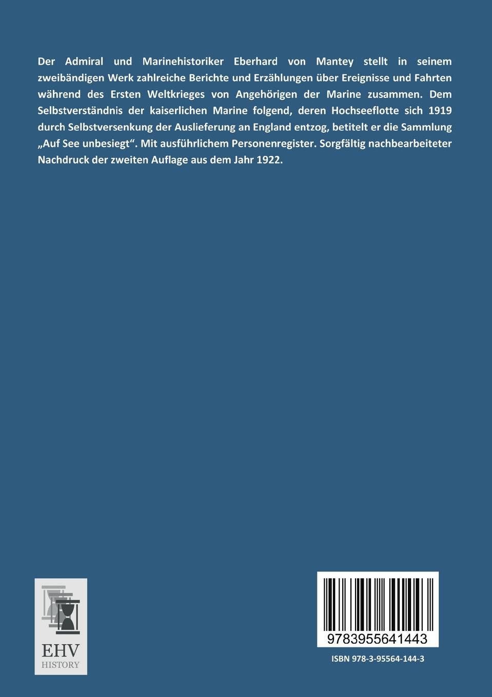 Rückseitencover Auf See unbesiegt