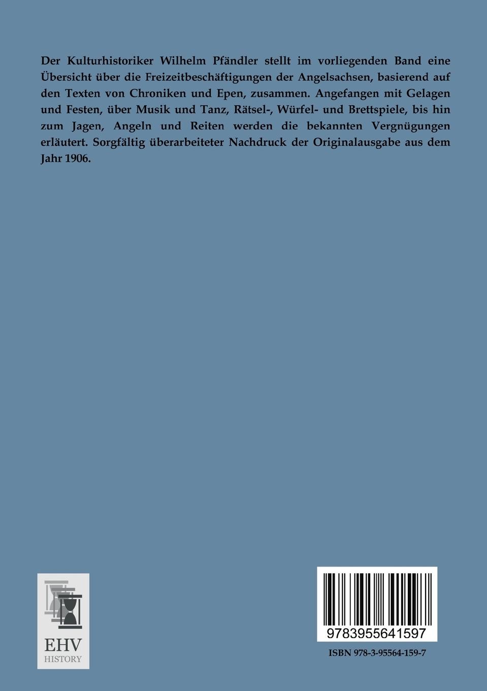 Rückseitencover Die Vergnügungen der Angelsachsen