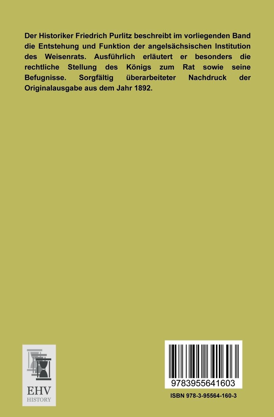 Rückseitencover König und Witenagemot bei den Angelsachsen