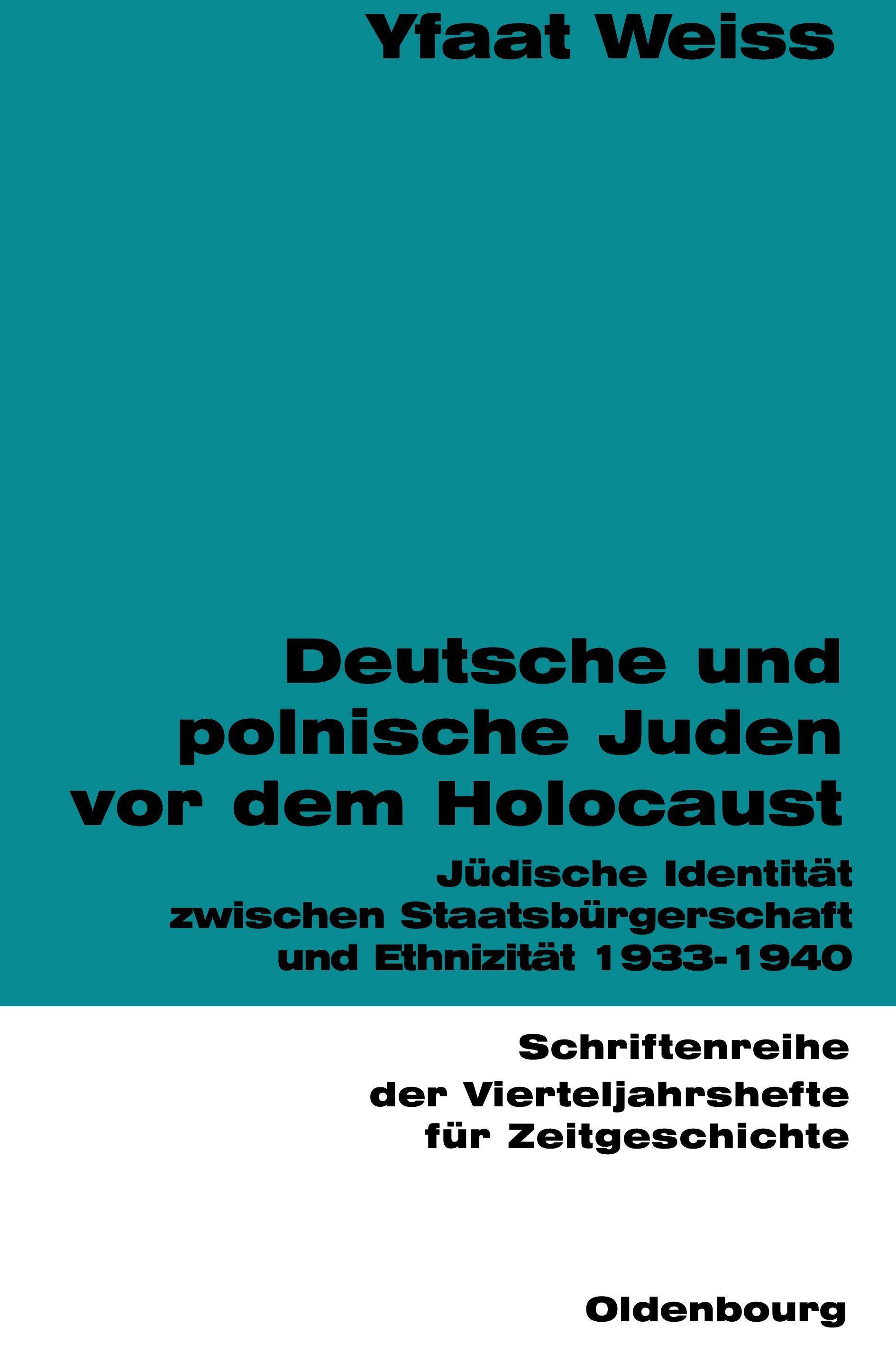 Vorderes Coverbild Deutsche und polnische Juden vor dem Holocaust