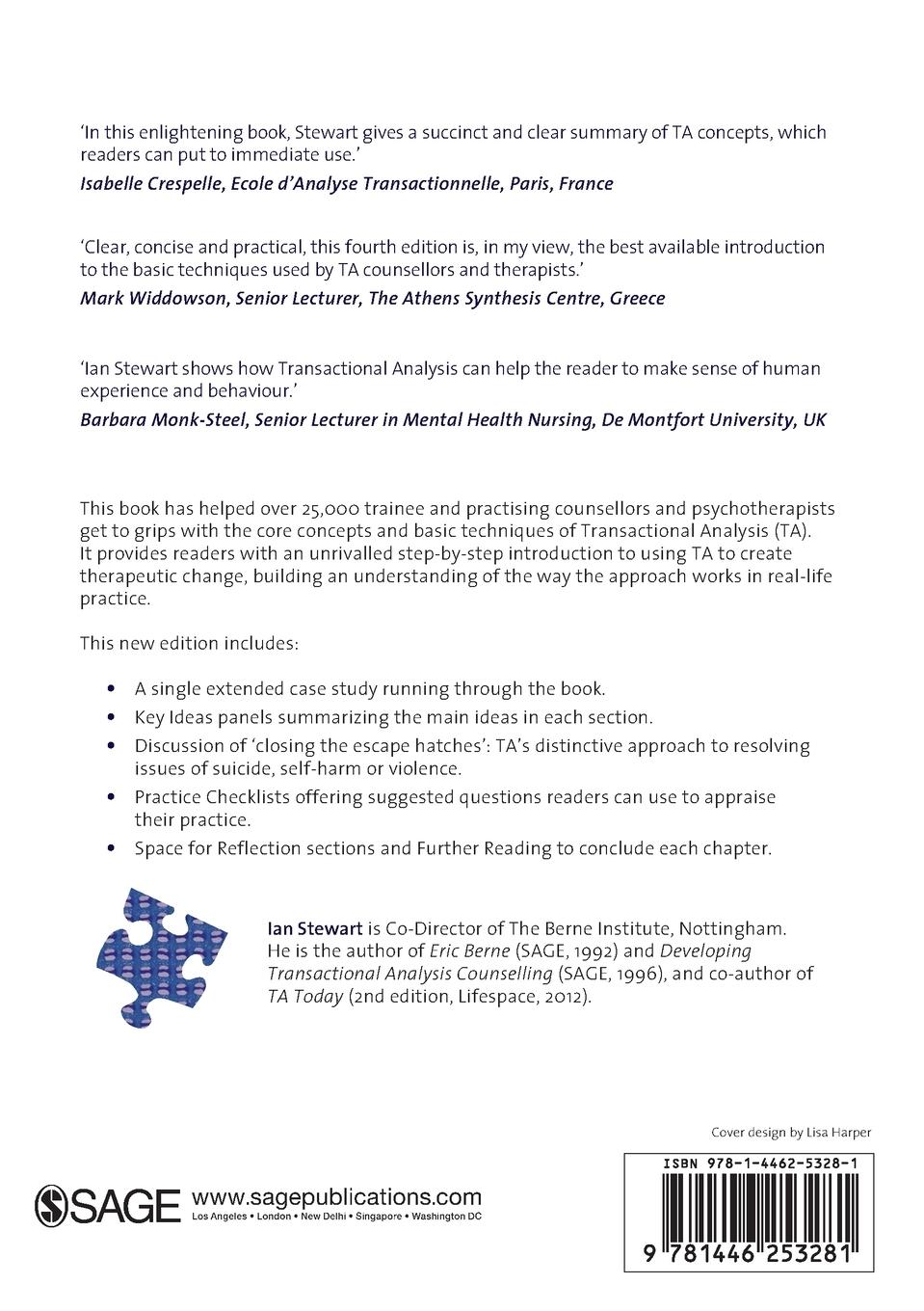 Rückseitencover Transactional Analysis Counselling in Action