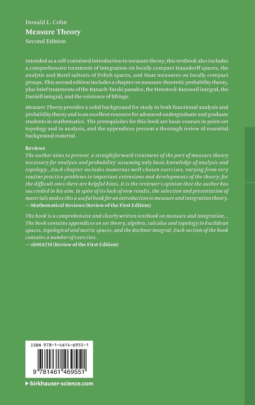Rückseitencover Measure Theory