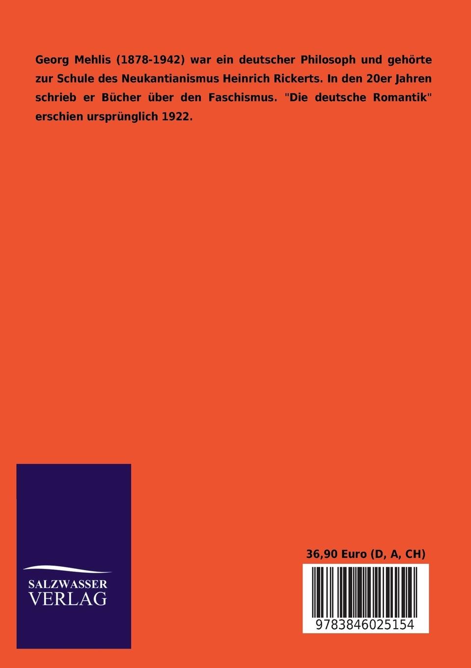 Rückseitencover Die deutsche Romantik