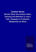Vorderes Coverbild Goethes Werke