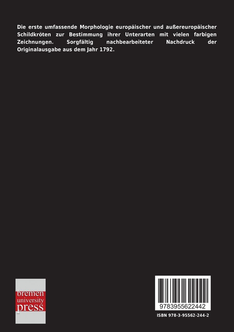 Rückseitencover Naturgeschichte der Schildkröten