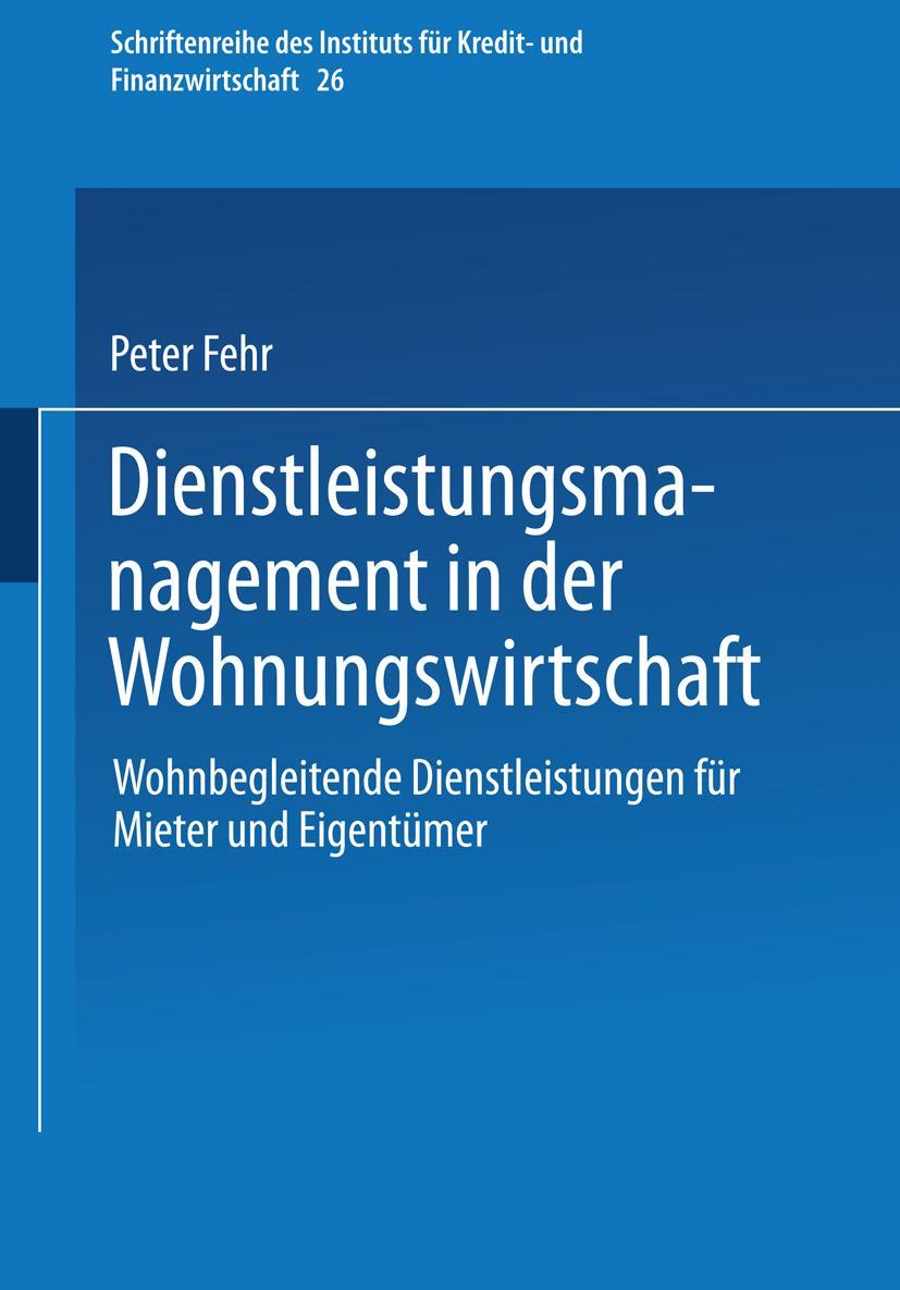 Vorderes Coverbild Dienstleistungsmanagement in der Wohnungswirtschaft