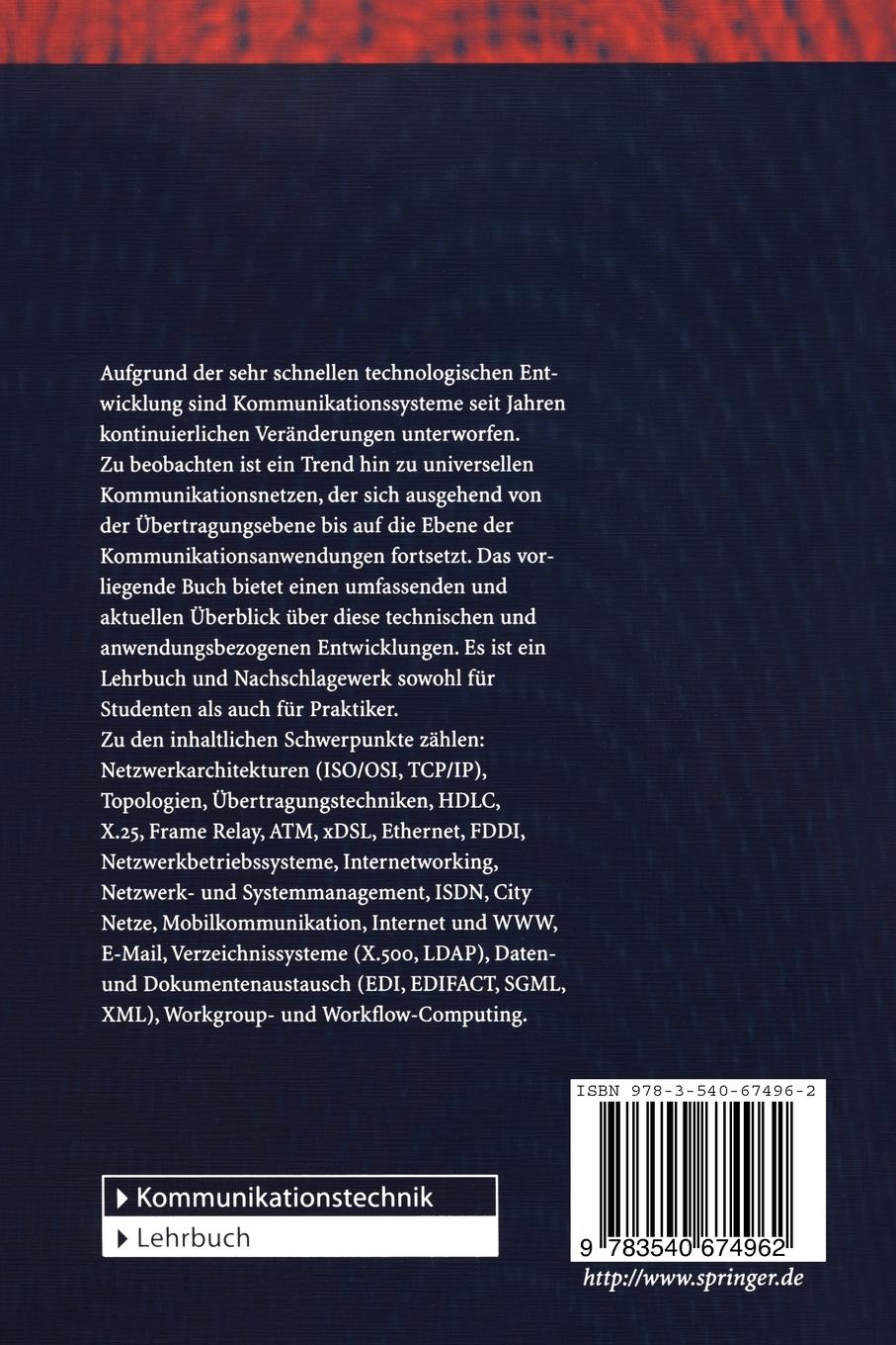 Rückseitencover Kommunikationssysteme