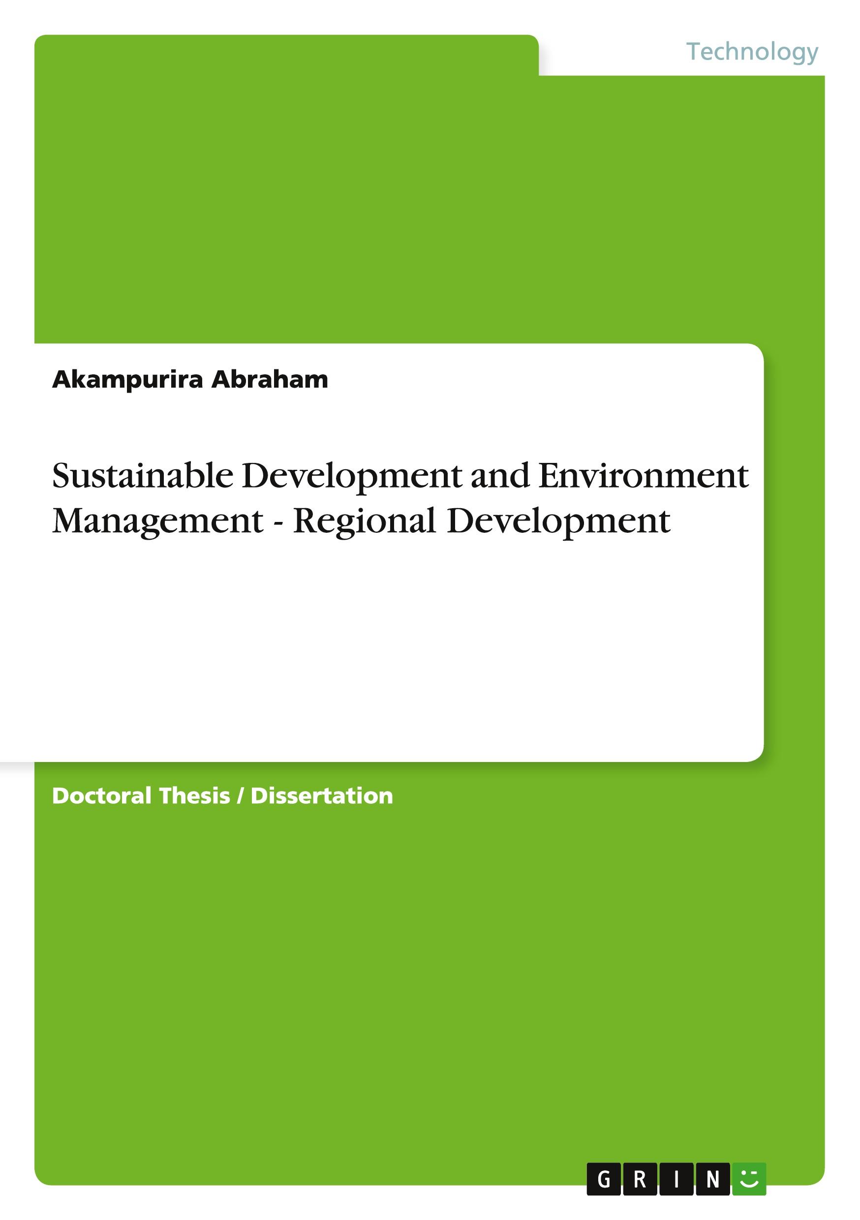 Vorderes Coverbild Sustainable Development and Environment Management - Regional Development
