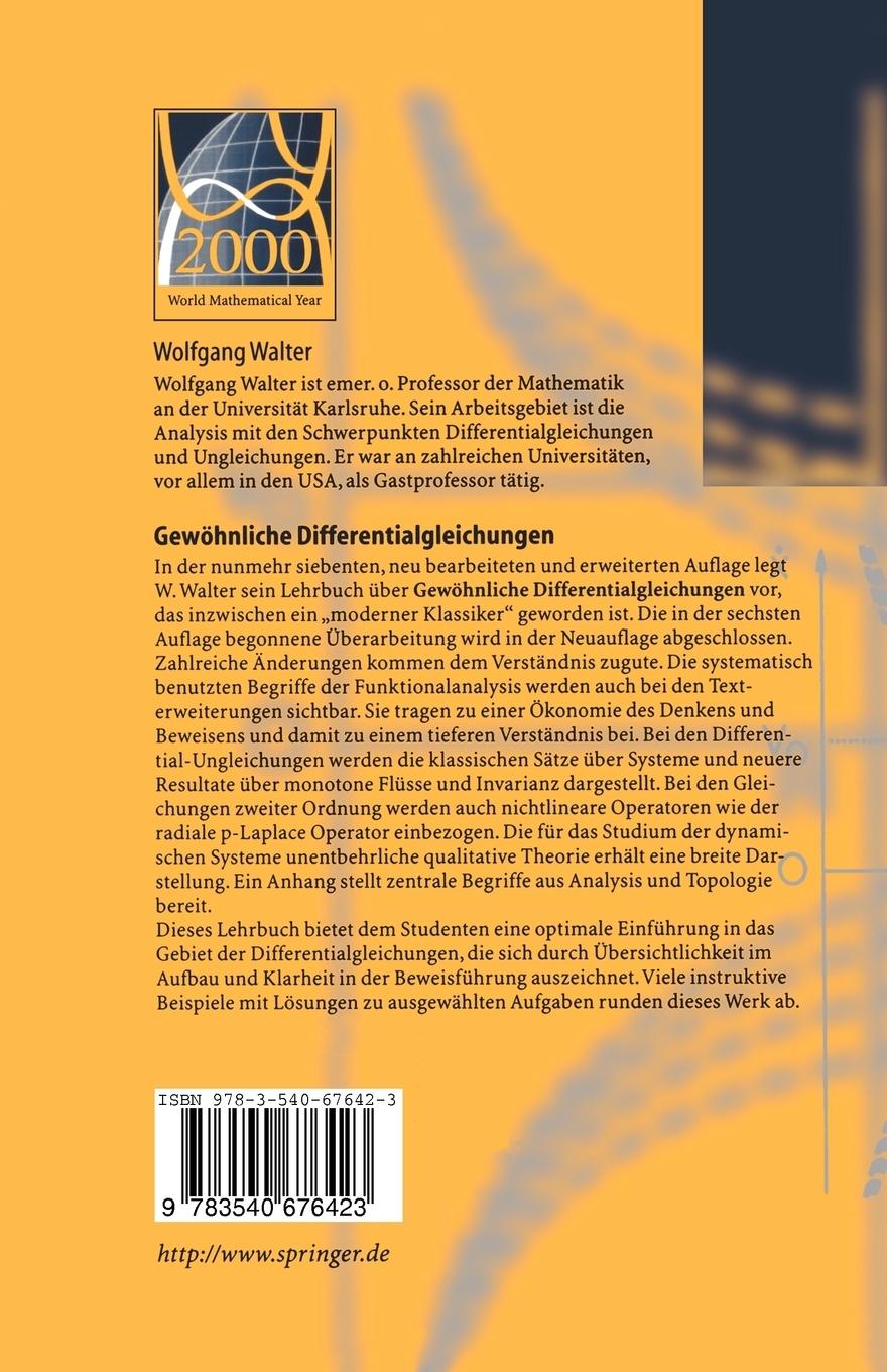 Rückseitencover Gewöhnliche Differentialgleichungen