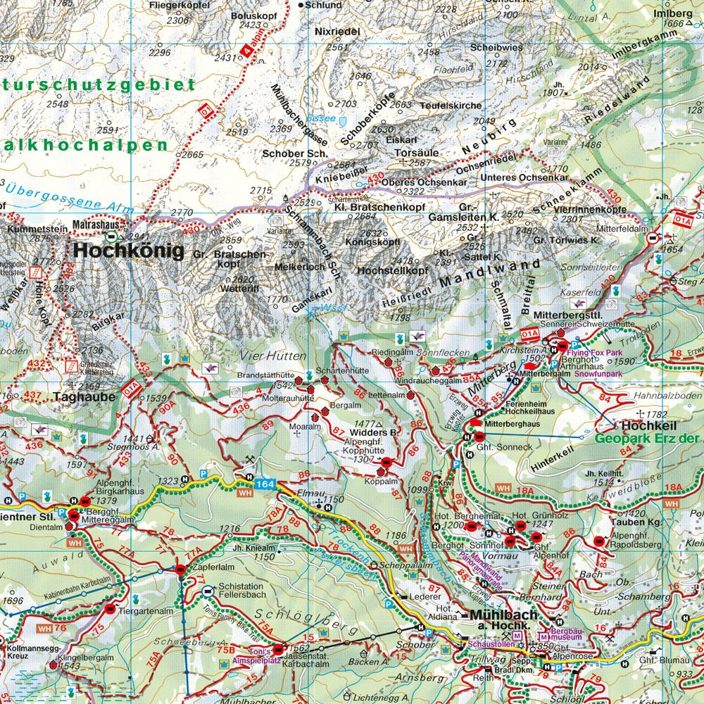 Beispielinhalt (Bild) Pongau, Hochkönig, Saalfelden 1 : 50 000. WK 103