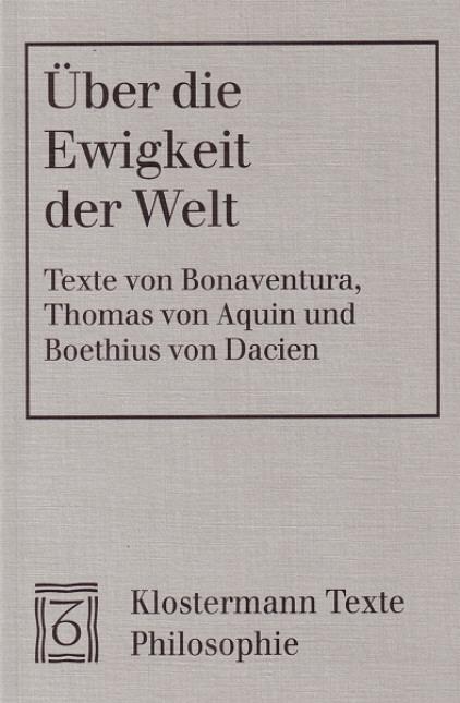 Vorderes Coverbild Über die Ewigkeit der Welt
