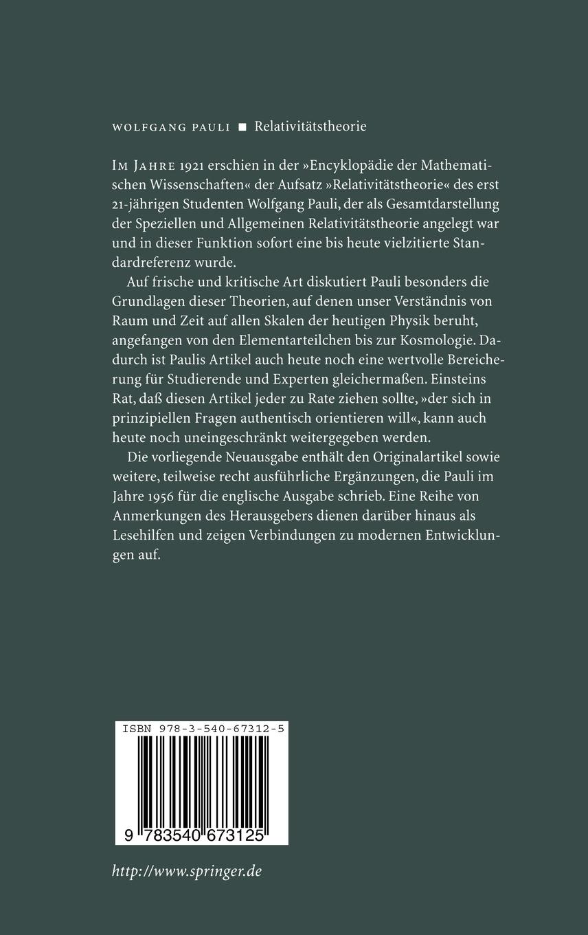 Rückseitencover Relativitätstheorie