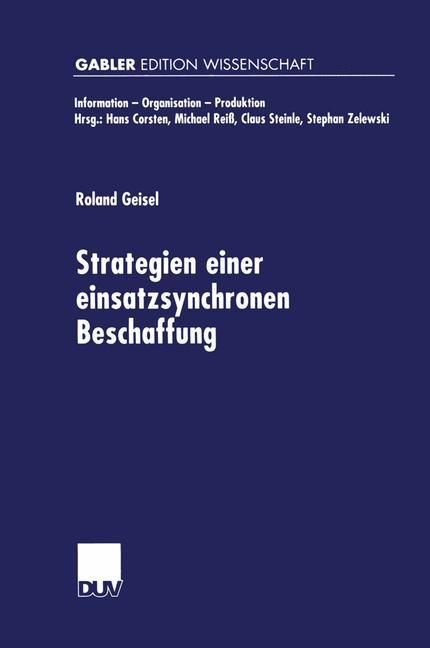Vorderes Coverbild Strategien einer einsatzsynchronen Beschaffung