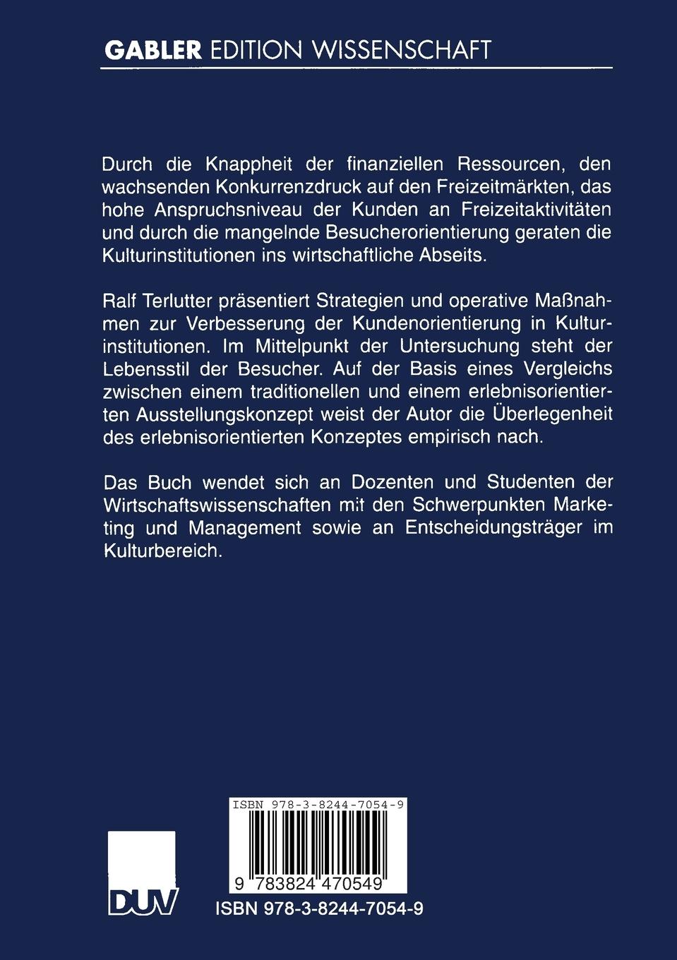 Rückseitencover Lebensstilorientiertes Kulturmarketing