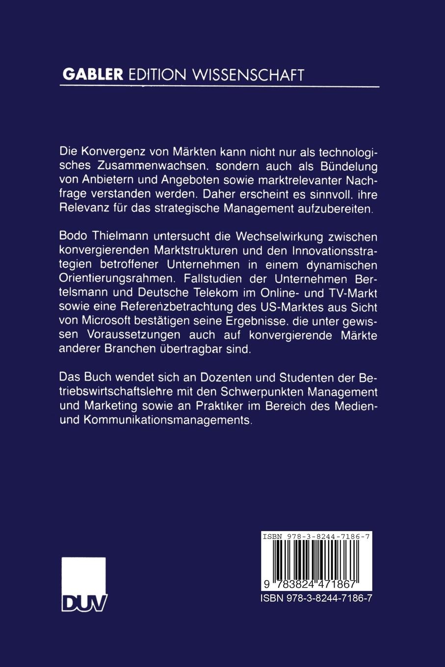 Rückseitencover Strategisches Innovations-Management in konvergierenden Märkten