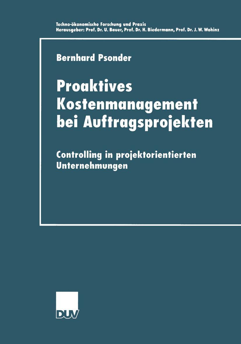 Vorderes Coverbild Proaktives Kostenmanagement bei Auftragsprojekten