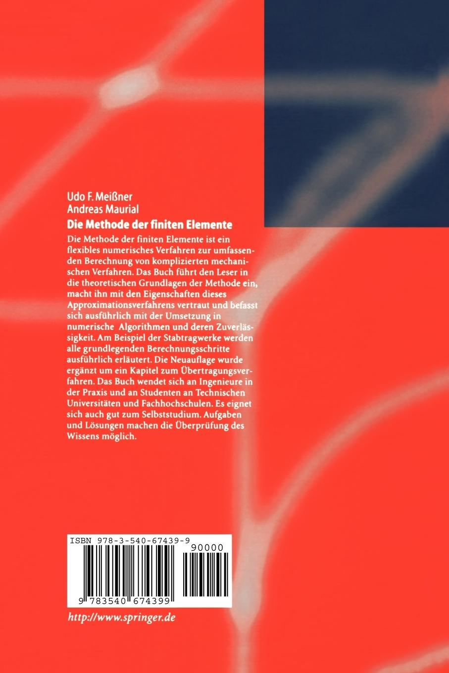 Rückseitencover Die Methode der finiten Elemente