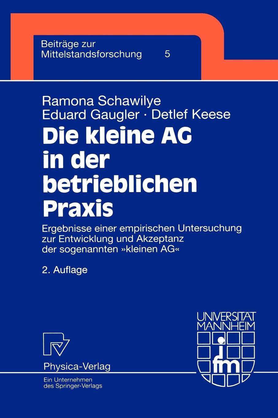 Vorderes Coverbild Die kleine AG in der betrieblichen Praxis