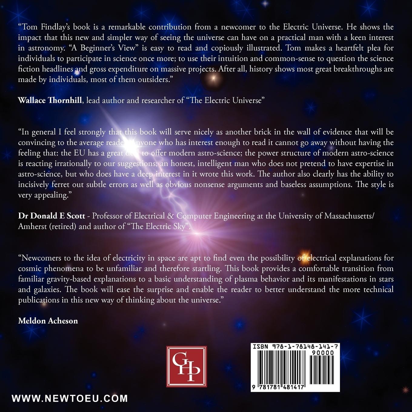 Rückseitencover A Beginner's View of Our Electric Universe