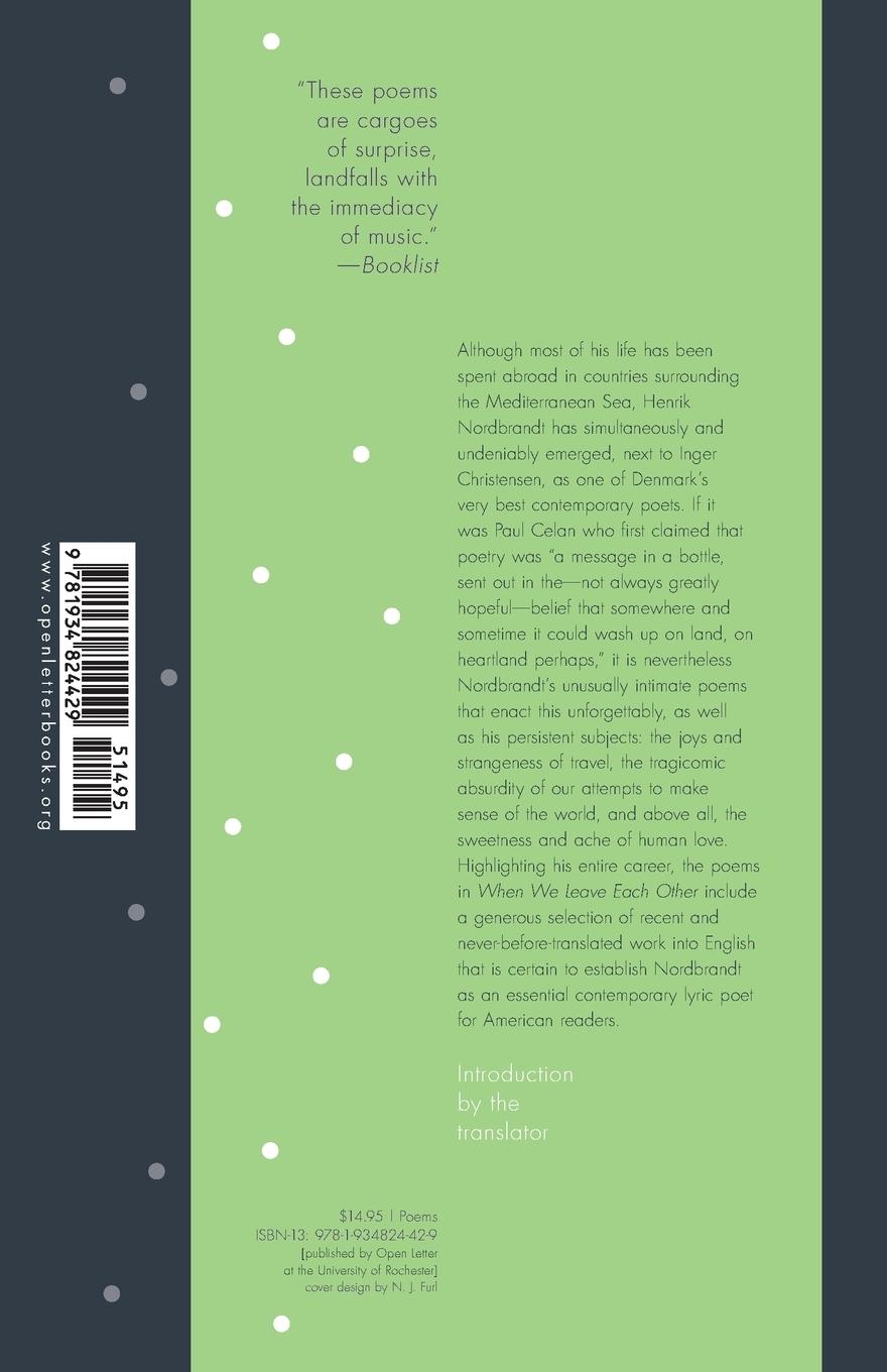 Rückseitencover When We Leave Each Other