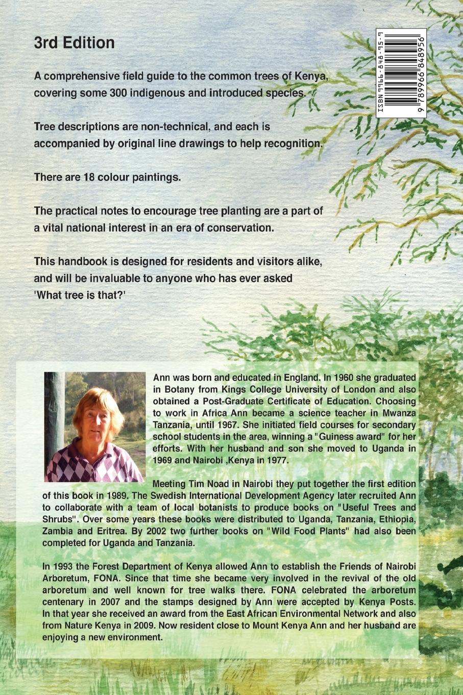 Rückseitencover Trees of Kenya. An Illustrated Field Guide