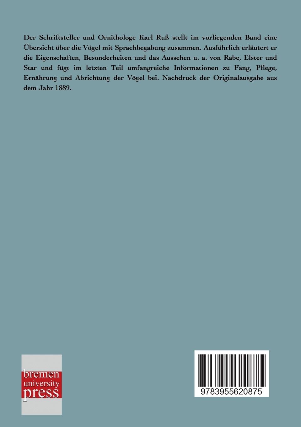 Rückseitencover Allerlei sprechendes gefiedertes Volk