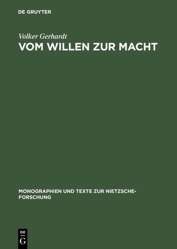 Vorderes Coverbild Vom Willen zur Macht