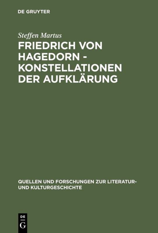 Vorderes Coverbild Friedrich von Hagedorn - Konstellationen der Aufklärung