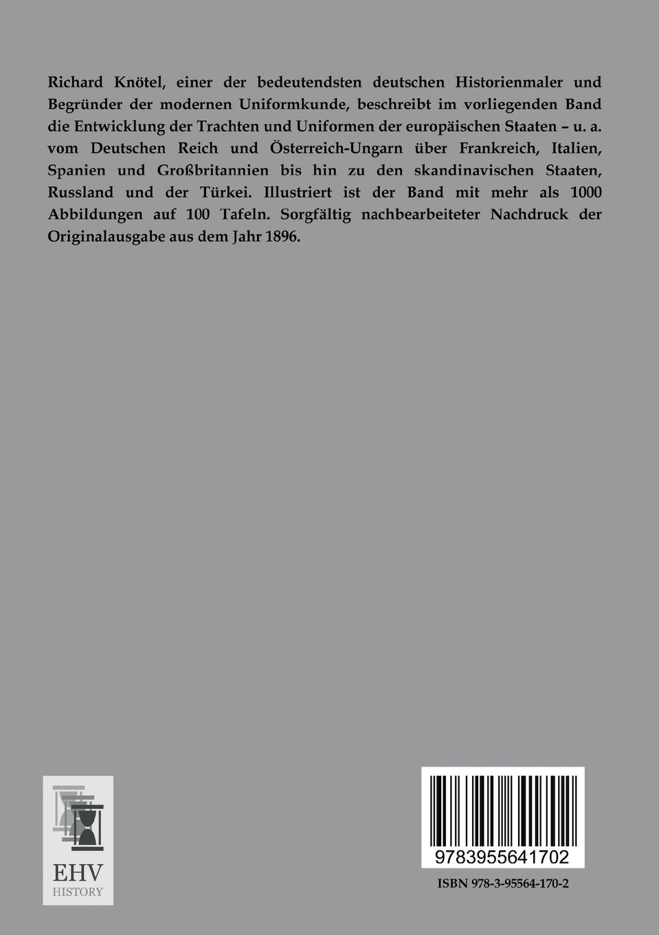 Rückseitencover Handbuch der Uniformkunde