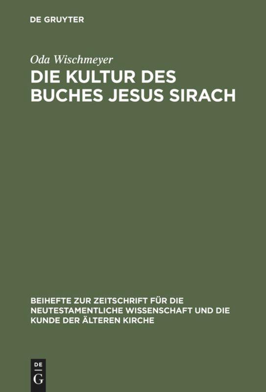 Vorderes Coverbild Die Kultur des Buches Jesus Sirach