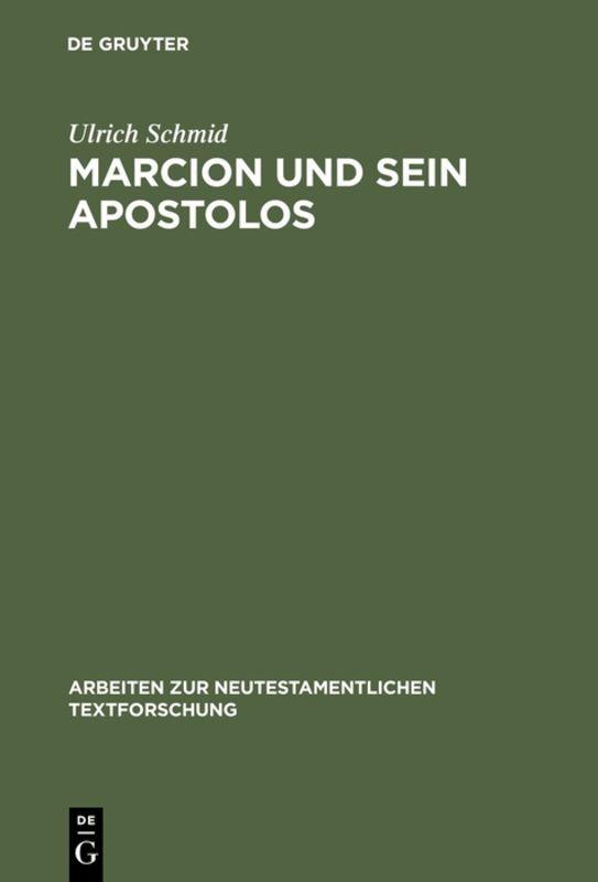 Vorderes Coverbild Marcion und sein Apostolos