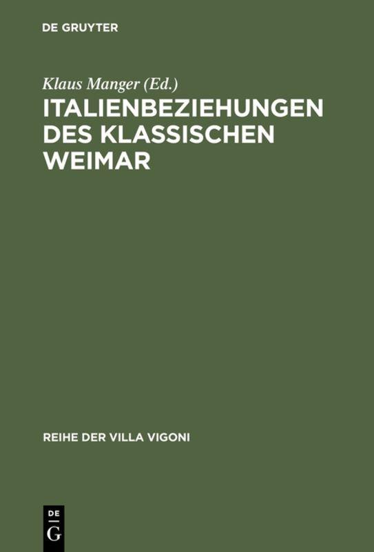 Vorderes Coverbild Italienbeziehungen des klassischen Weimar