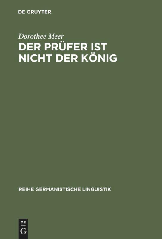 Vorderes Coverbild Der Prüfer ist nicht der König