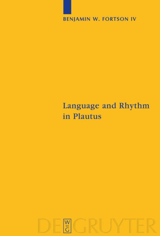 Vorderes Coverbild Language and Rhythm in Plautus